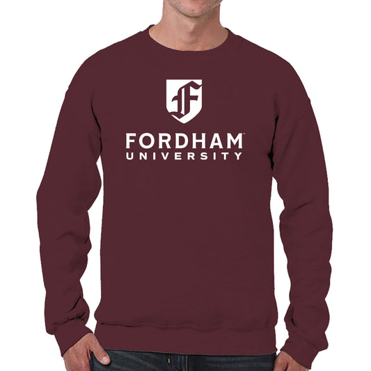 Fordham Rams Campus Colors Adult Arch & Logo Soft Style Gameday Crewneck Sweatshirt  - Maroon