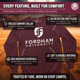 Fordham Rams Campus Colors Adult Arch & Logo Soft Style Gameday Crewneck Sweatshirt  - Maroon