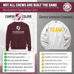Fordham Rams Campus Colors Adult Arch & Logo Soft Style Gameday Crewneck Sweatshirt  - Maroon