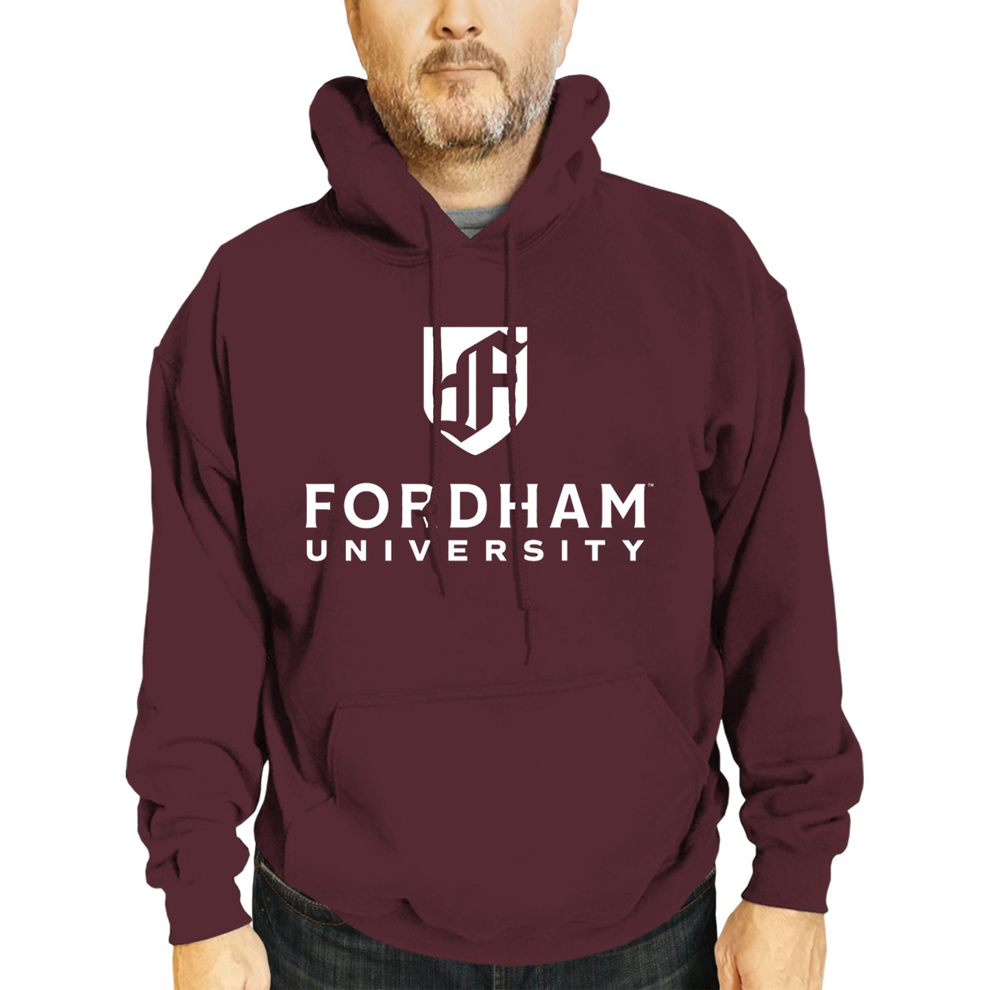 Fordham Rams Adult Arch & Logo Soft Style Gameday Hooded Sweatshirt - Maroon