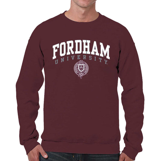 Fordham Rams Campus Colors Adult Arch & Logo Soft Style Gameday Crewneck Sweatshirt  - Maroon