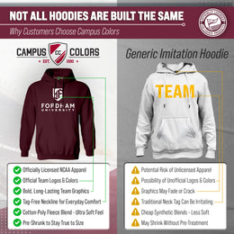 Fordham Rams Adult Arch & Logo Soft Style Gameday Hooded Sweatshirt - Maroon