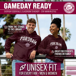 Fordham Rams Adult Arch & Logo Soft Style Gameday Hooded Sweatshirt - Maroon