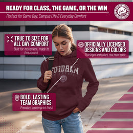 Fordham Rams Adult Arch & Logo Soft Style Gameday Hooded Sweatshirt - Maroon