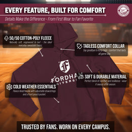 Fordham Rams Adult Arch & Logo Soft Style Gameday Hooded Sweatshirt - Maroon