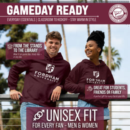 Fordham Rams Adult Arch & Logo Soft Style Gameday Hooded Sweatshirt - Maroon