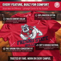 Fresno State Bulldogs NCAA Adult Gameday Cotton T-Shirt - Red