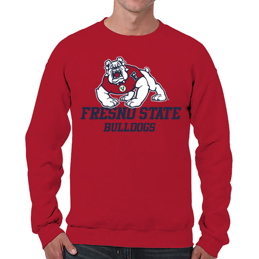 Fresno State Bulldogs Adult Arch & Logo Soft Style Gameday Crewneck Sweatshirt - Red