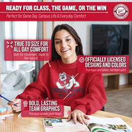 Fresno State Bulldogs Adult Arch & Logo Soft Style Gameday Crewneck Sweatshirt - Red