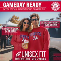 Fresno State Bulldogs Adult Arch & Logo Soft Style Gameday Crewneck Sweatshirt - Red
