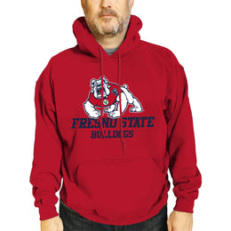 Fresno State Bulldogs Adult Arch & Logo Soft Style Gameday Hooded Sweatshirt - Red