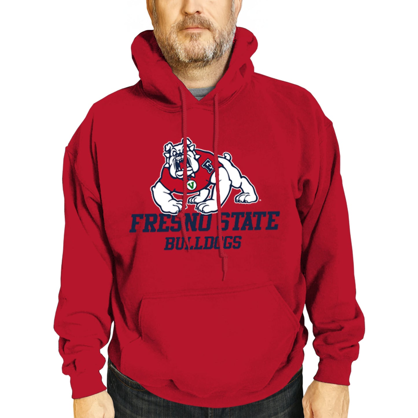 Fresno State Bulldogs Adult Arch & Logo Soft Style Gameday Hooded Sweatshirt - Red