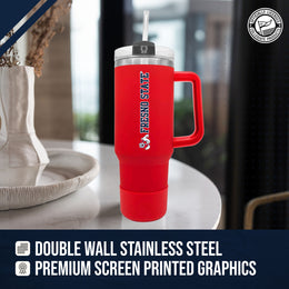 Fresno State Bulldogs College & University 40 oz Travel Tumbler With Handle - Red