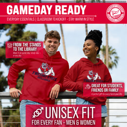 Fresno State Bulldogs Adult Arch & Logo Soft Style Gameday Hooded Sweatshirt - Red