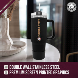 Florida State Seminoles College & University 40 oz Travel Tumbler With Handle - Black