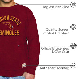 Florida State Seminoles Adult University Crewneck - Crimson