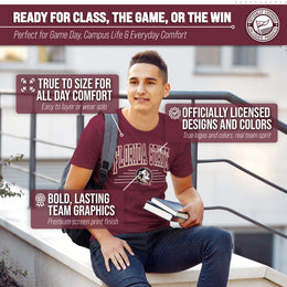 Florida State Seminoles NCAA Adult Unisex Overtime Classics T-Shirt - Garnet