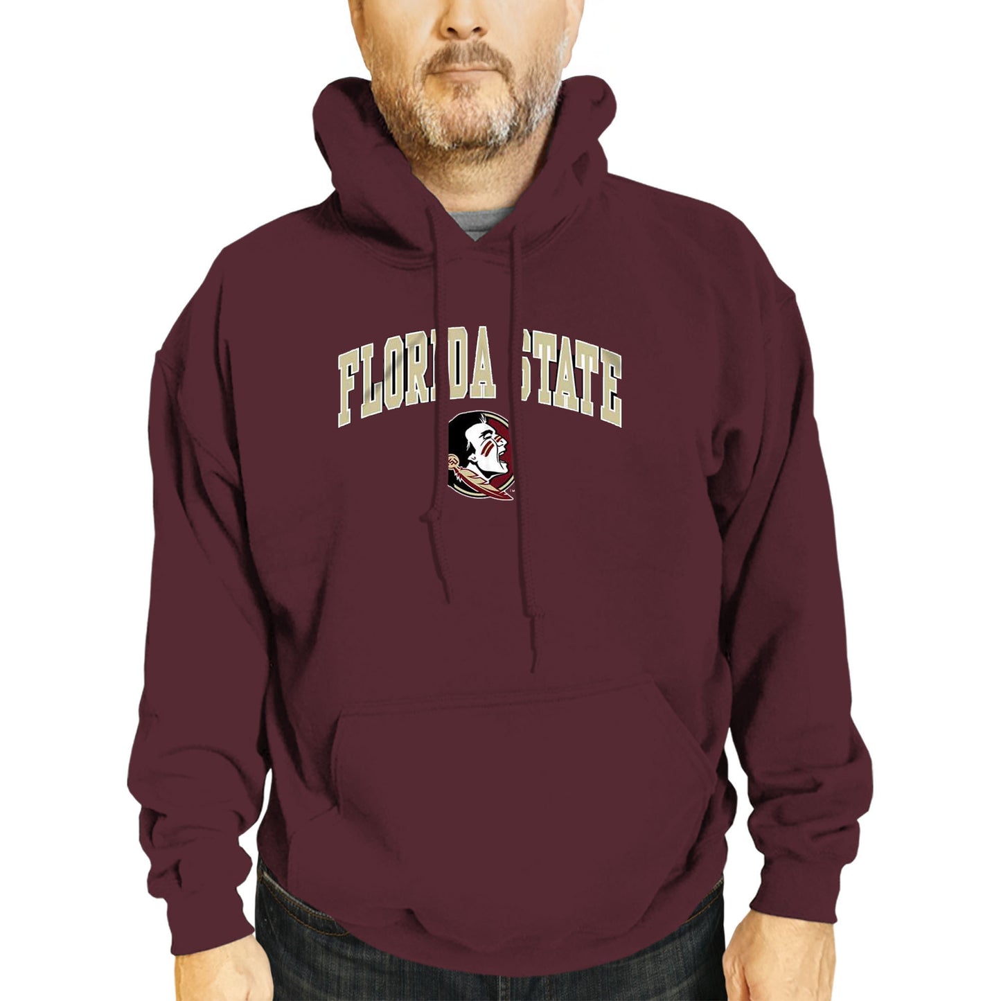 Florida State Seminoles Adult Arch & Logo Soft Style Gameday Hooded Sweatshirt - Maroon