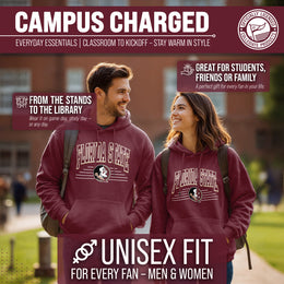 Florida State Seminoles NCAA Adult Unisex Overtime Classics Hooded Fleece Sweatshirt - Garnet