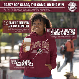 Florida State Seminoles NCAA Adult Unisex Overtime Classics Hooded Fleece Sweatshirt - Garnet