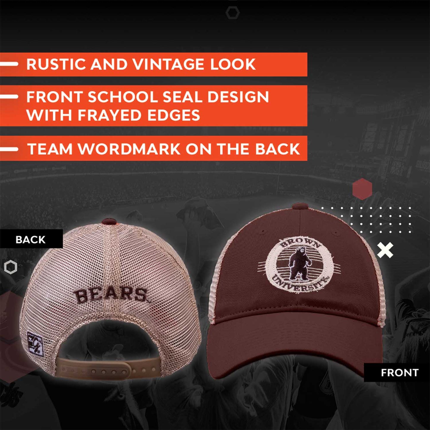 Brown Bears NCAA Snapback - Brown
