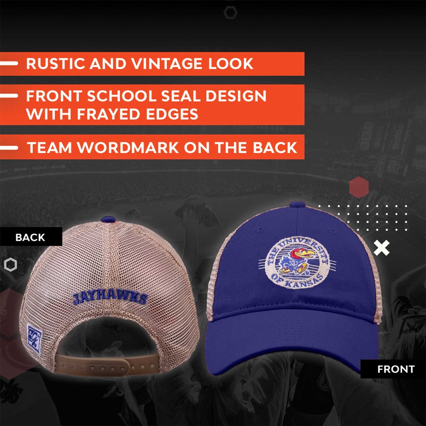 Kansas Jayhawks NCAA Snapback - Royal