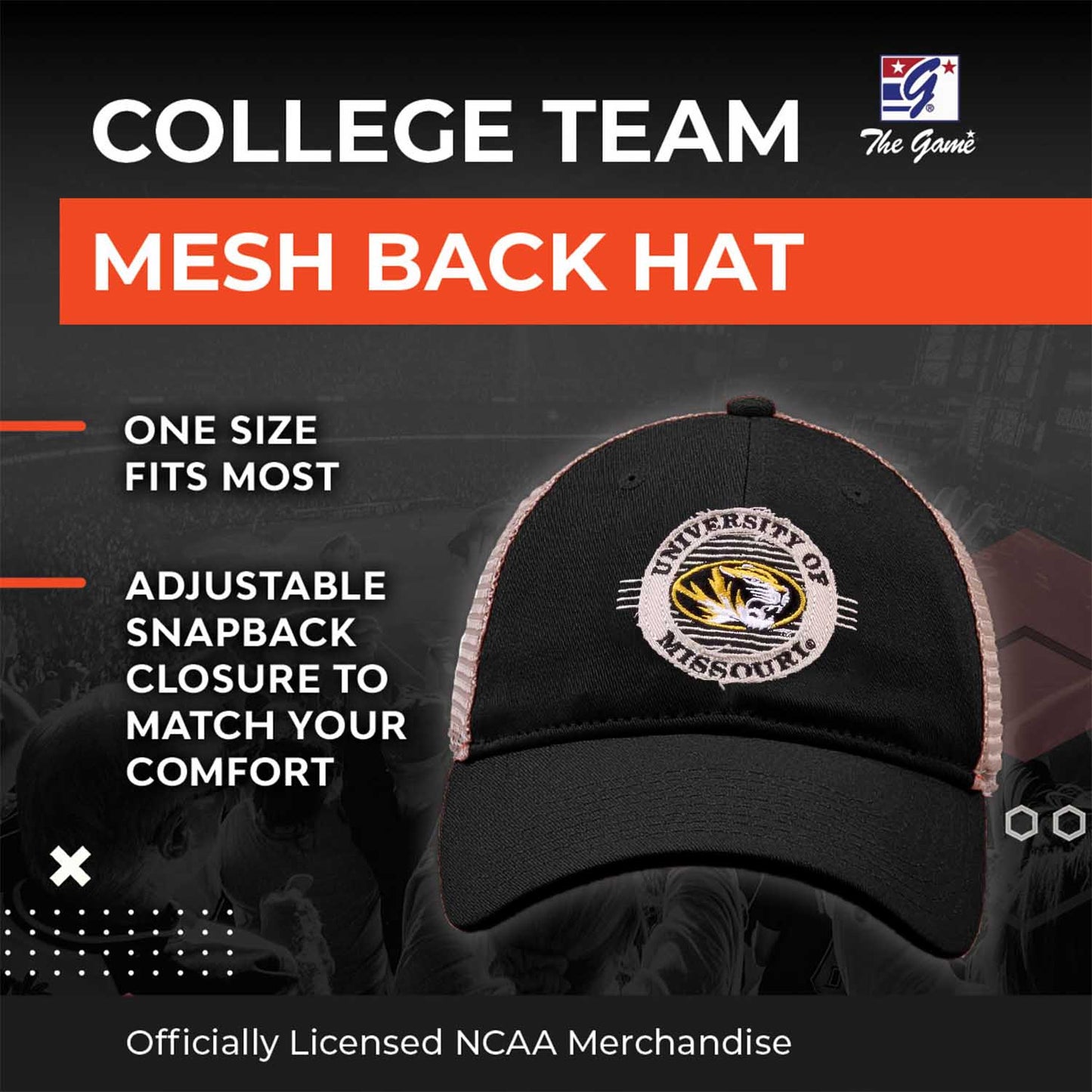 Missouri Tigers NCAA Snapback - Black