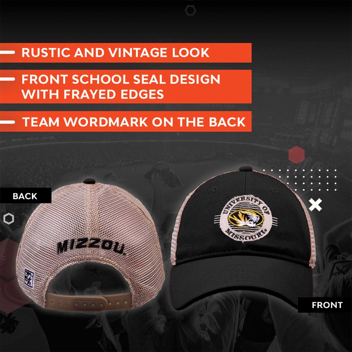 Missouri Tigers NCAA Snapback - Black