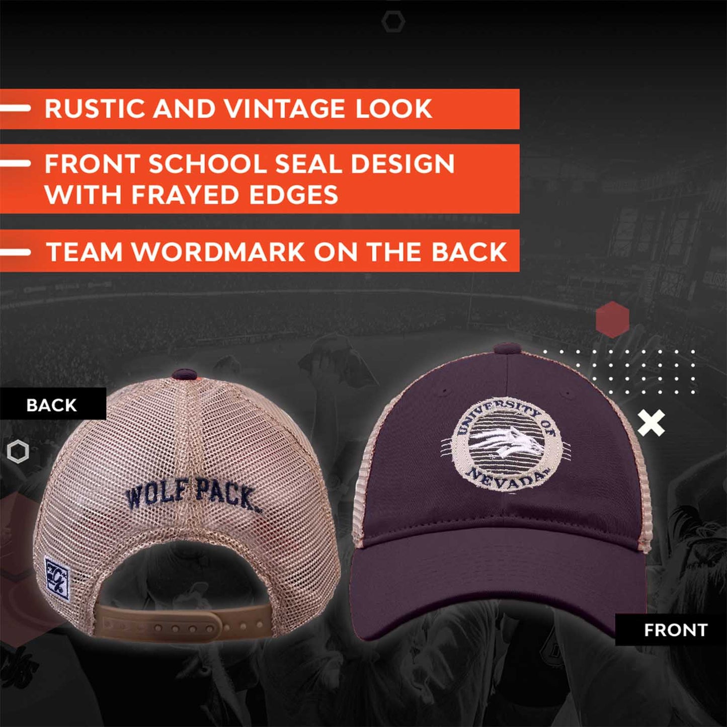Nevada Wolf Pack NCAA Snapback - Navy