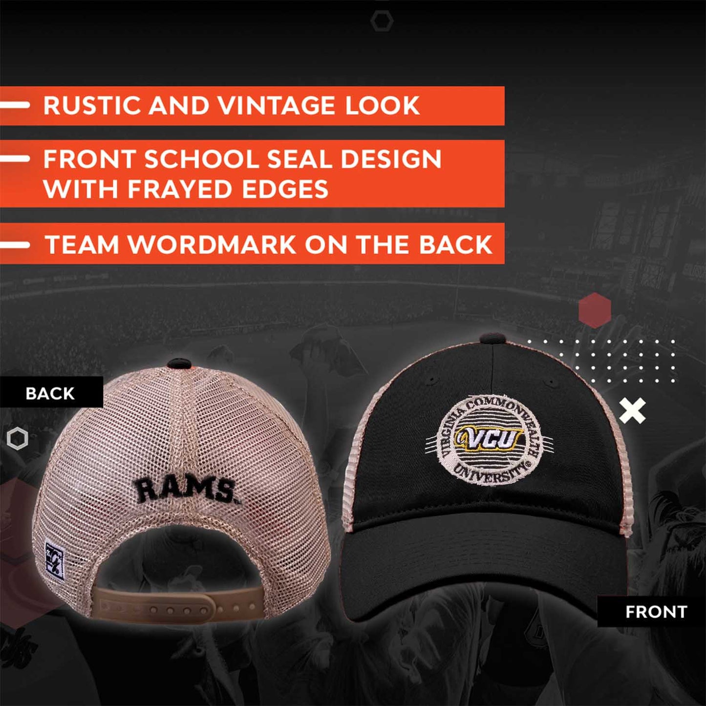 VCU Rams NCAA Snapback - Black