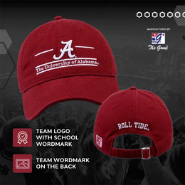 Alabama Crimson Tide NCAA Adult Bar Hat - Cardinal