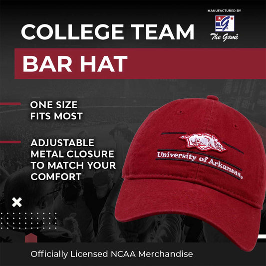 Arkansas Razorbacks NCAA Adult Bar Hat - Cardinal