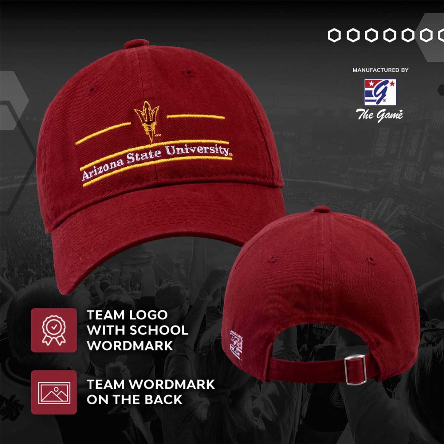 Arizona State Sun Devils NCAA Adult Bar Hat - Maroon