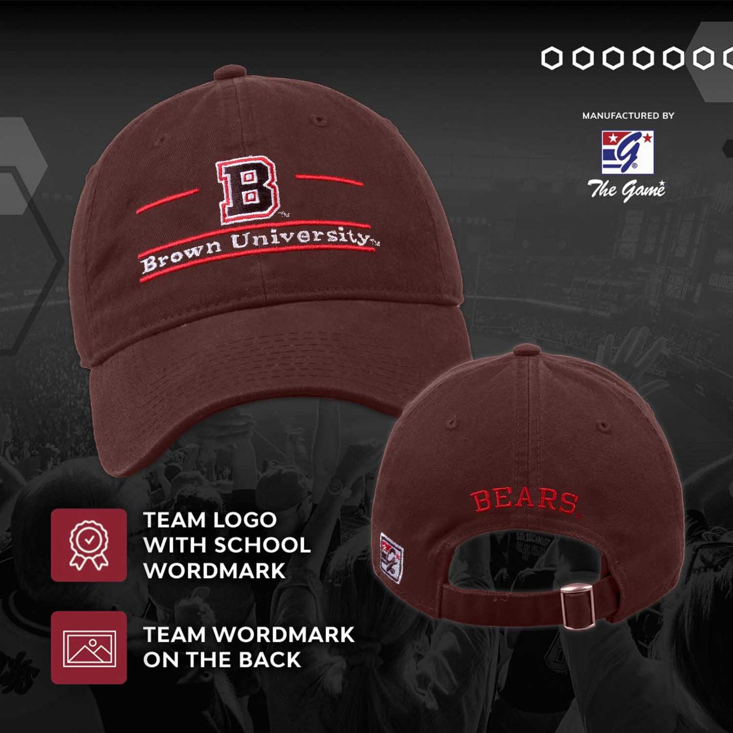 Brown Bears NCAA Adult Bar Hat - Brown