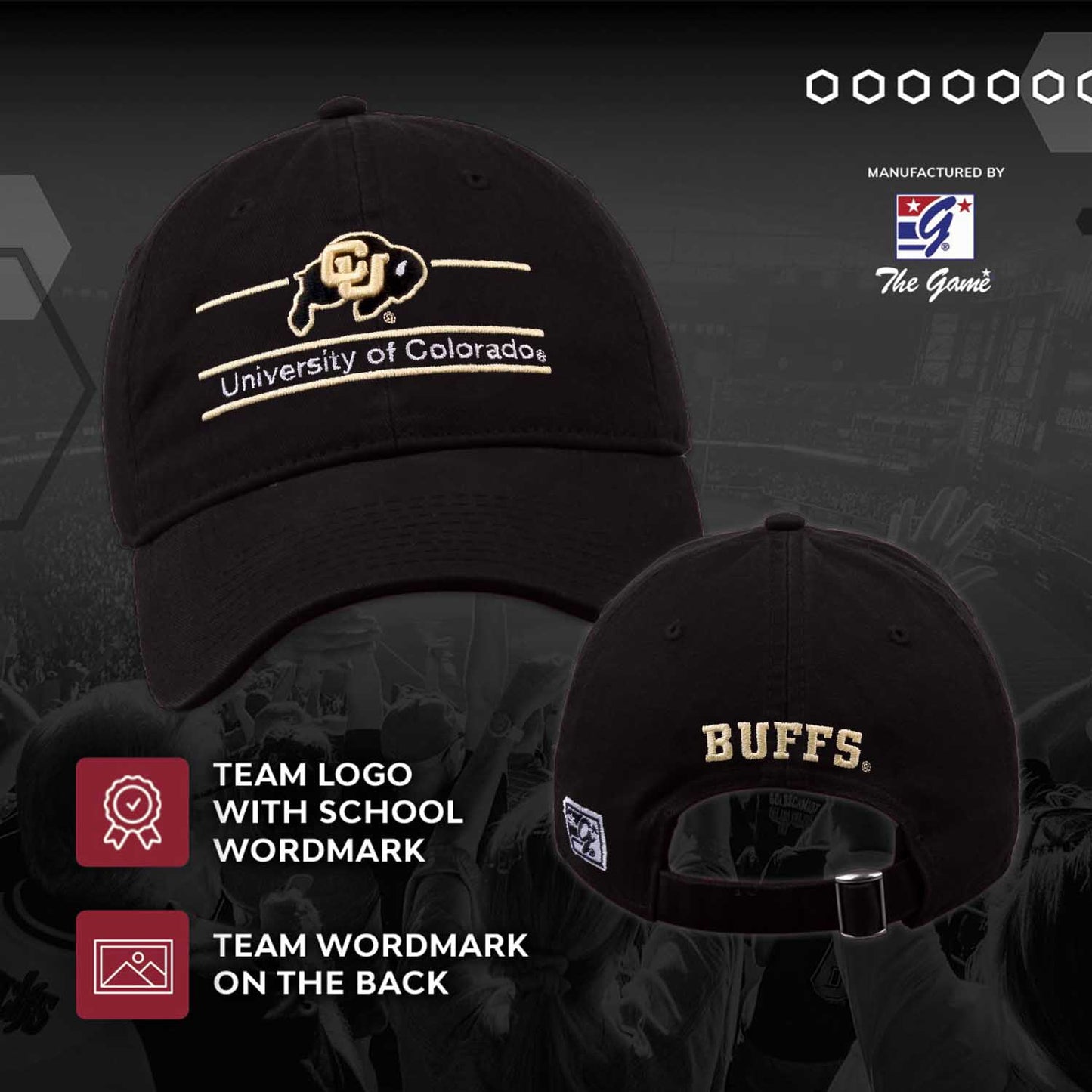 Colorado Buffaloes NCAA Adult Bar Hat - Black