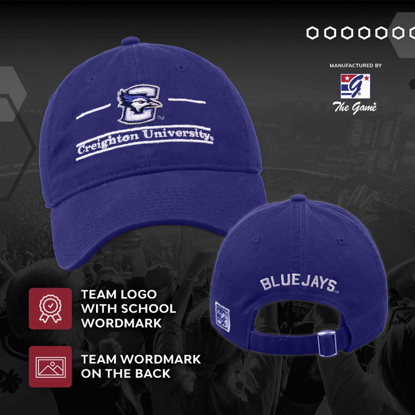 Creighton Bluejays NCAA Adult Bar Hat - Royal