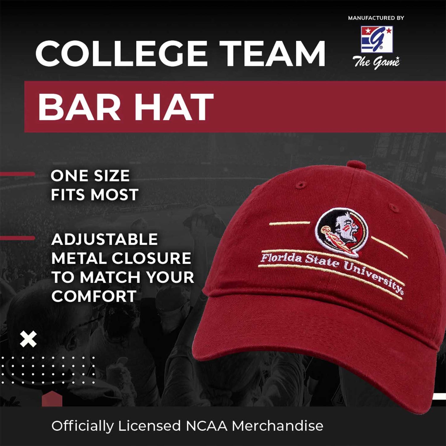 Florida State Seminoles NCAA Adult Bar Hat - Cardinal