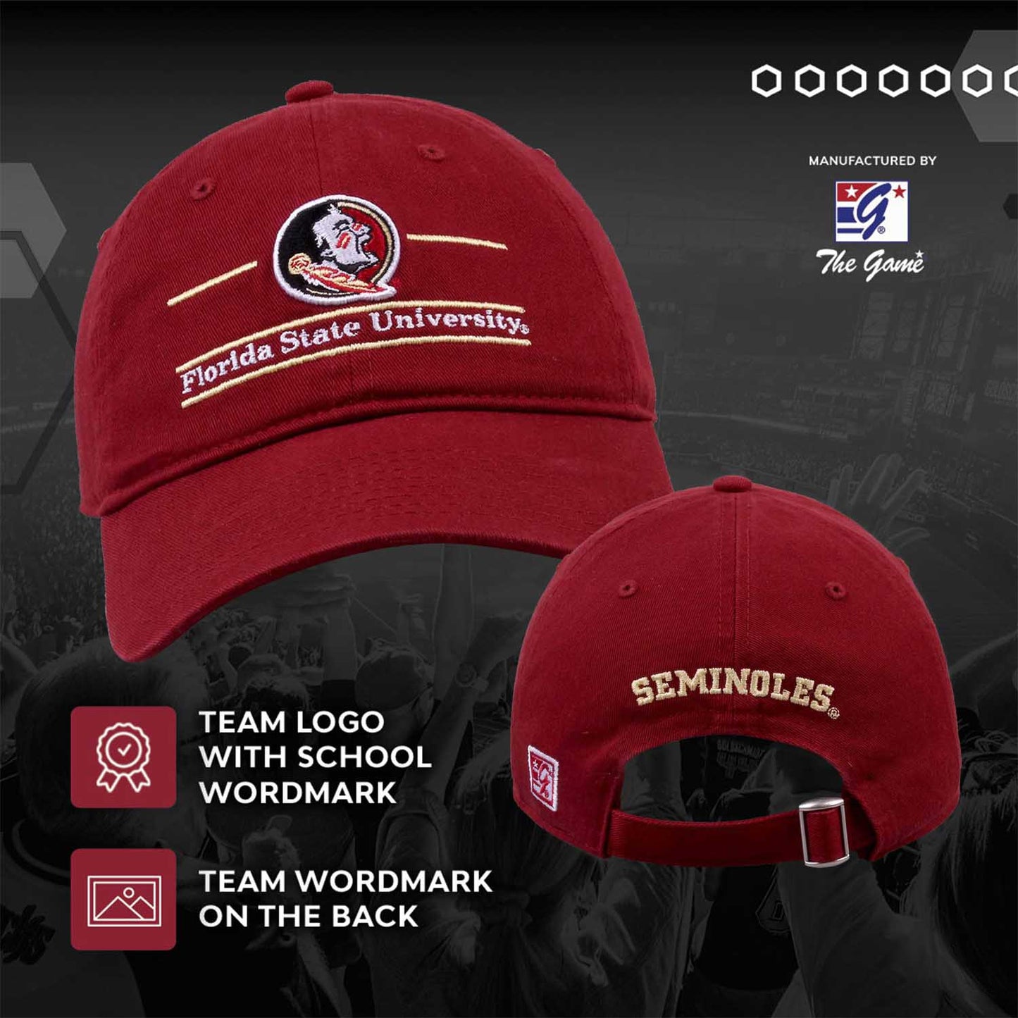 Florida State Seminoles NCAA Adult Bar Hat - Cardinal