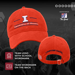 Illinois Fighting Illini NCAA Adult Bar Hat - Orange