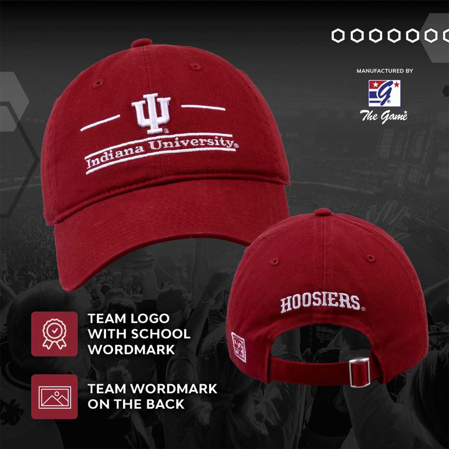 Indiana Hoosiers NCAA Adult Bar Hat - Cardinal