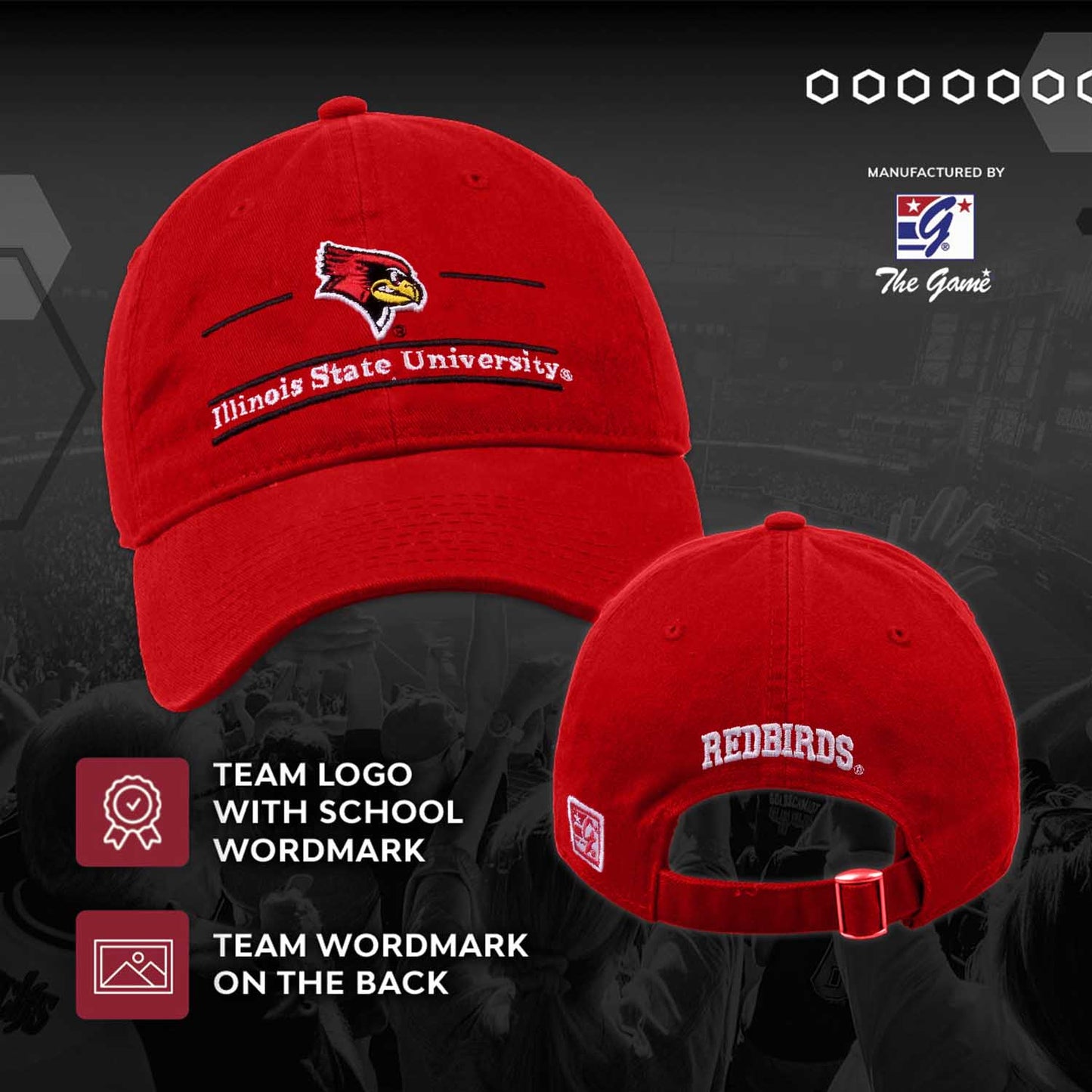 Illinois State Redbirds NCAA Adult Bar Hat - Red