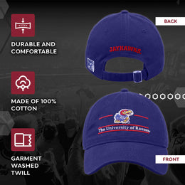 Kansas Jayhawks NCAA Adult Bar Hat - Royal