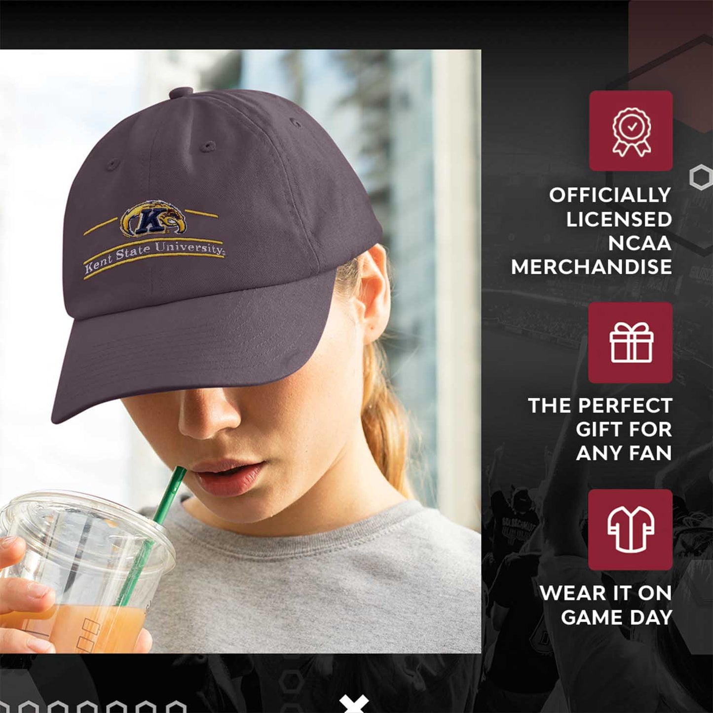 Kent State Golden Flashes NCAA Adult Bar Hat - Navy