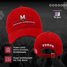 Maryland Terrapins NCAA Adult Bar Hat - Red