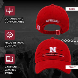 Nebraska Cornhuskers NCAA Adult Bar Hat - Red