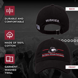 Northern Illinois Huskies NCAA Adult Bar Hat - Black