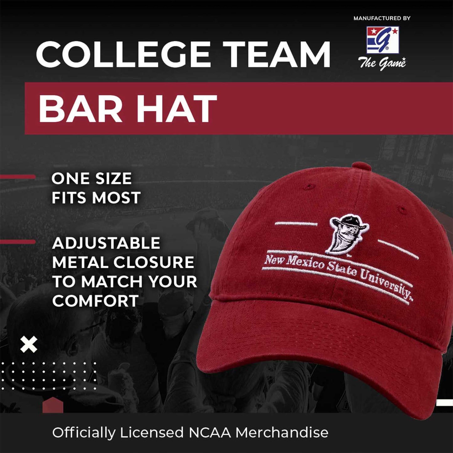 New Mexico State Aggies NCAA Adult Bar Hat - Maroon