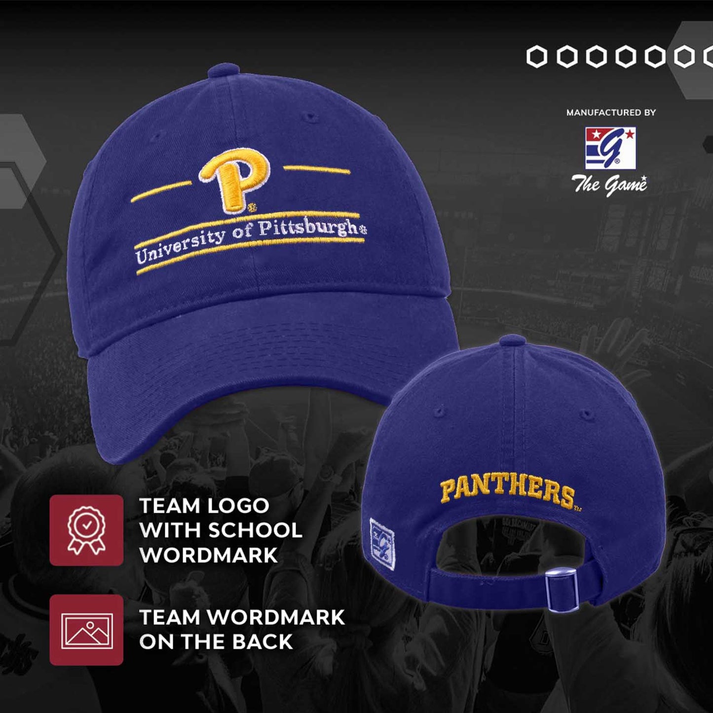 Pitt Panthers NCAA Adult Bar Hat - Royal