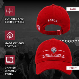New Mexico Lobos NCAA Adult Bar Hat - Red