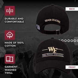 Wake Forest Demon Deacons NCAA Adult Bar Hat - Black